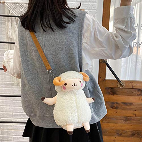 WT-DDJJK Bolso de Hombro, Bolso de Felpa de Oveja de Dibujos Animados para Mujer y niña, Bolso Bandolera de Hombro, Bolso de Mano, Rebajas de Viernes Negro 2020