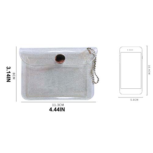 WT-DDJJK Monedero, Billetera de PVC Transparente para Mujeres y niñas, Tarjetero para Tarjetas de crédito, Organizador de Bolsillo, Rebajas de Viernes Negro 2020