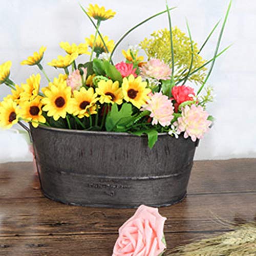 WT-DDJJK Suministros de jardinería, Maceta Decorativa para Plantas de jardín, Maceta suculenta Vintage, Capa de Zinc, Cajas de Cubo FLO, Rebajas de Viernes Negro 2020