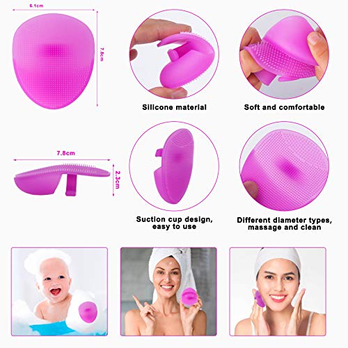 WUERQIE-Juego de 14 Cepillos de Silicona para Mascarilla, Cepillo para Mascarilla con Bandas para El Cabello y Cepillo para Mascarilla, para Mascarilla, Mascarilla para Ojos, Cuidado de la piel DIY