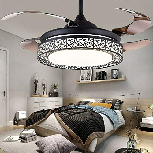 WUPYI2018 Ventilador de techo moderno con iluminación, lámpara Breeze 3 velocidades, lámpara de techo