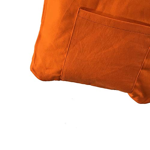 WWWL Bolso de muñeca con Nudo Bolso Nudo de algodón Femenino Original Hecho a Mano Hit Color Manos Bolsa Japonesa Estilo Mujer Retro Bolsas de muñeca Tote Orange