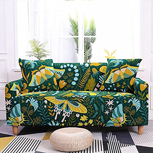 WXQY Funda de sofá elástica con Estampado de Mariposas en Color Funda de sillón elástica Funda de sofá Todo Incluido Antideslizante Funda de sofá A1 1 Plaza