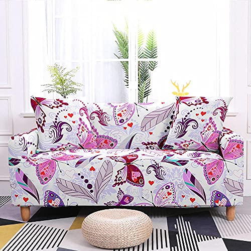 WXQY Funda de sofá elástica con Estampado de Mariposas en Color Funda de sillón elástica Funda de sofá Todo Incluido Antideslizante Funda de sofá A1 1 Plaza