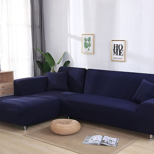 WXQY Toalla para sofá de Sala de Estar, Funda de sofá Antideslizante de Color sólido, Esquina elástica en Forma de L, Funda de sofá con Todo Incluido, A13, 1 Plaza