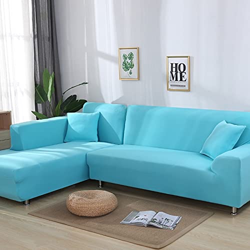 WXQY Toalla para sofá de Sala de Estar, Funda de sofá Antideslizante de Color sólido, Esquina elástica en Forma de L, Funda de sofá con Todo Incluido, A13, 1 Plaza