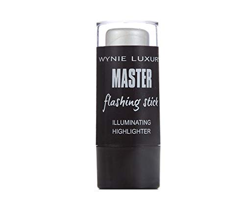 WYNIE Iluminador en barra Master Flashing Stick Illuminating Highlighter Fácil Aplicación Tono 001 Blanco Metalizado - 6 g