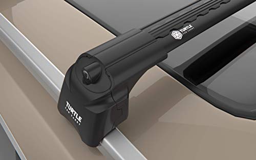 X-sport Juego de barras portaequipajes para Mercedes GLC-Class (X253) SUV (2016-), aluminio, Turtle, soporte de barra longitudinal, antirrobo, color negro
