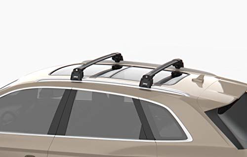 X-sport Juego de barras portaequipajes para Mercedes GLC-Class (X253) SUV (2016-), aluminio, Turtle, soporte de barra longitudinal, antirrobo, color negro