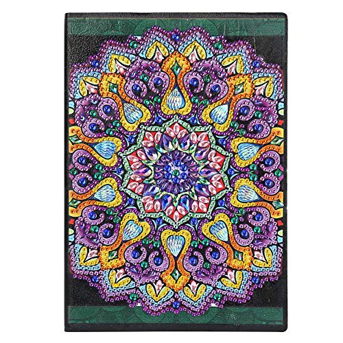 Xdefkoloe58223 Pintura Diamante DIY 50 Páginas A5 Sin hilos Cuaderno Pintura Diamante Libro de Belleza Papelería de Moda