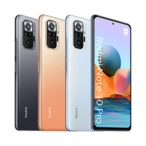 Xiaomi Redmi Note 10 Pro - Smartphone 8+128GB, 6,67" AMOLED DotDisplay de 120 Hz, Snapdragon 732G, 108 MP Cámara cuádruple, 5020 mAh, Azul Glaciar