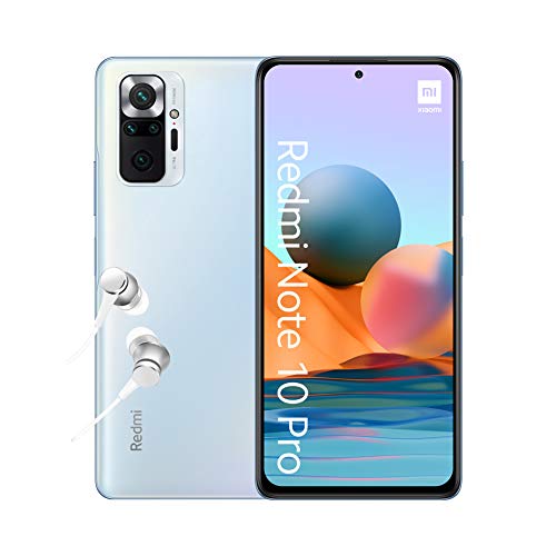 Xiaomi Redmi Note 10 Pro - Smartphone 8+128GB, 6,67" AMOLED DotDisplay de 120 Hz, Snapdragon 732G, 108 MP Cámara cuádruple, 5020 mAh, Azul Glaciar