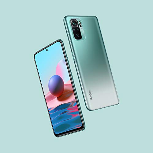 Xiaomi Redmi Note 10 - Smartphone 4+128GB, 6,43” pantalla AMOLED DotDisplay, Snapdragon 678, Cámara cuádruple de 48 MP, 5000mAh, Verde Lago (versión ES)