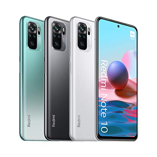 Xiaomi Redmi Note 10 - Smartphone 4+128GB, 6,43” pantalla AMOLED DotDisplay, Snapdragon 678, Cámara cuádruple de 48 MP, 5000mAh, Verde Lago (versión ES)