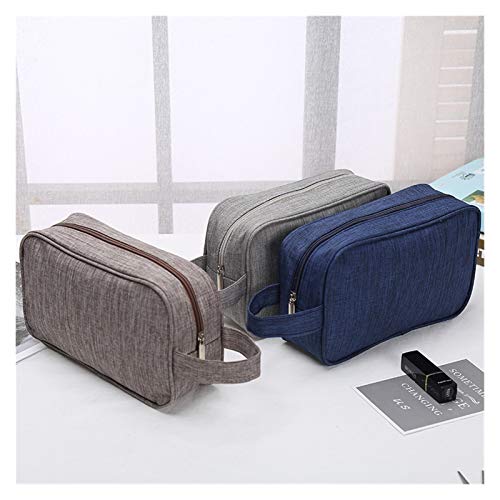 XLY Bolsa de Almacenamiento cosmético Bolsa de Maquillaje de Las señoras monocromáticas Bolsa de Descarga multifunción Bolsa de Cremallera de Gran Capacidad Bolsa de Almacenamiento (Color : Gray)