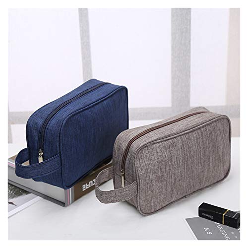 XLY Bolsa de Almacenamiento cosmético Bolsa de Maquillaje de Las señoras monocromáticas Bolsa de Descarga multifunción Bolsa de Cremallera de Gran Capacidad Bolsa de Almacenamiento (Color : Gray)