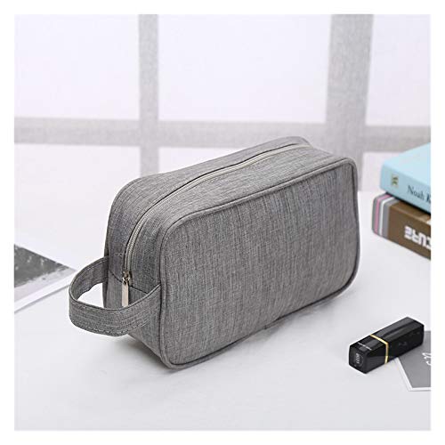 XLY Bolsa de Almacenamiento cosmético Bolsa de Maquillaje de Las señoras monocromáticas Bolsa de Descarga multifunción Bolsa de Cremallera de Gran Capacidad Bolsa de Almacenamiento (Color : Gray)