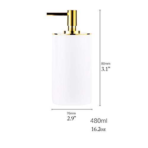 XUHUI Dispensador De Jabón Baño Dispensador De Jabón con Cabezal De Bomba Giratorio De 360 ​​° Botellas De Bomba De Loción Líquida Recargables China Bone China Dispensadores De Loción