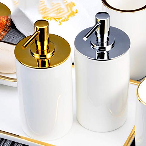 XUHUI Dispensador De Jabón Baño Dispensador De Jabón con Cabezal De Bomba Giratorio De 360 ​​° Botellas De Bomba De Loción Líquida Recargables China Bone China Dispensadores De Loción