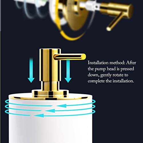 XUHUI Dispensador De Jabón Baño Dispensador De Jabón con Cabezal De Bomba Giratorio De 360 ​​° Botellas De Bomba De Loción Líquida Recargables China Bone China Dispensadores De Loción