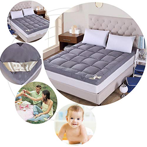 YAHAO Colchon Tatami Japones Suelo Plegable Espesar Colchón Acolchado Colchón Espuma De Memoria Respirable Colchón De Futón Víveres Estera para Dormir Tatami De Piso,Grey-120 * 200cm