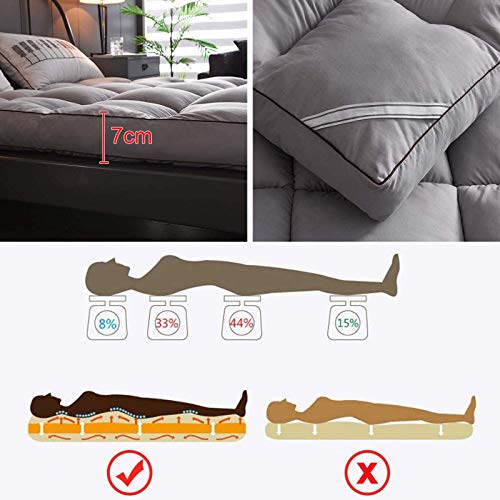 YAHAO Colchon Tatami Japones Suelo Plegable Espesar Colchón Acolchado Colchón Espuma De Memoria Respirable Colchón De Futón Víveres Estera para Dormir Tatami De Piso,Grey-120 * 200cm