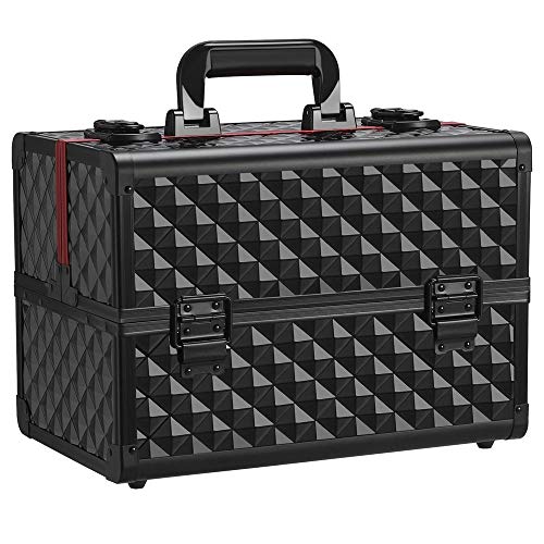 Yaheetech Estuche de Maquillaje Maletín Cosmético Organizador Profesional 34,7 x 22,2 x 25 cm