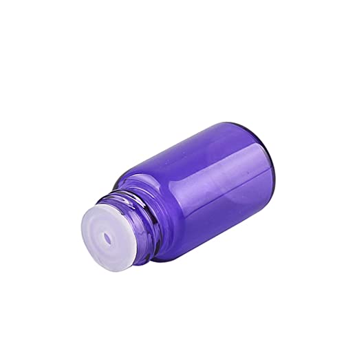 YAMAXUN 50 Piezas 1 Ml Frascos De Aceite Esencial De Frasco De Vidrio Púrpura Vacío con Reductor De Orificio Y Tapa Negra para Aceites Esenciales Cosméticos Perfume De Colonias,Púrpura,1ml