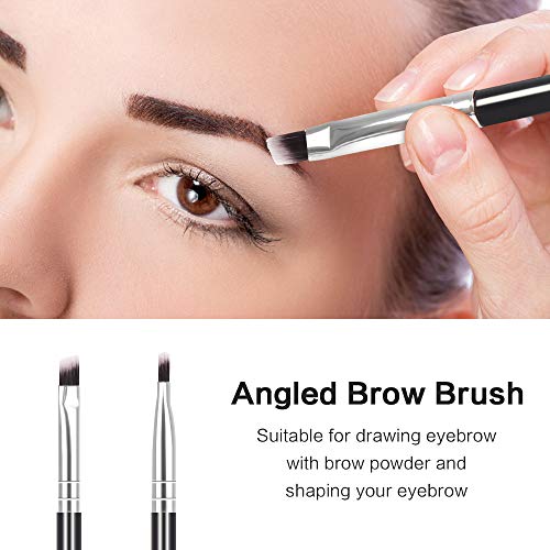 Yangfei 12pcs Cepillos de Cejas y Pestañas, Cepillo de Pestañas Pinceles de Cejas, Cepillo Pestañas Con diseño de Doble Cabeza, Pinceles de Maquillaje para Pestañas para Ceja Angulada Tintado