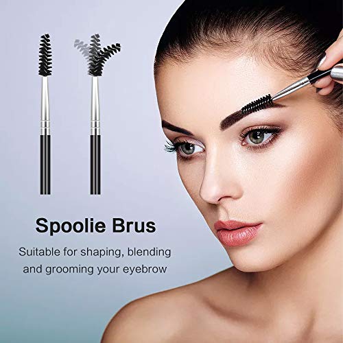 Yangfei 12pcs Cepillos de Cejas y Pestañas, Cepillo de Pestañas Pinceles de Cejas, Cepillo Pestañas Con diseño de Doble Cabeza, Pinceles de Maquillaje para Pestañas para Ceja Angulada Tintado