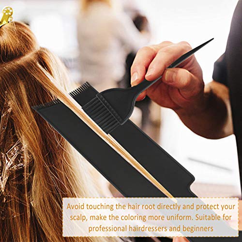 Yangfei 6Pcs Kit Tinte Pelo Peine Balayage Incluye 3 Brochas de Tinte y 3 Peine para Coloración, Pinceles de Tinte para Teñir El Cabello Usos de Salón y Hogar (negro)