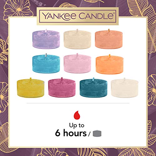 YANKEE CANDLE Vela, Cera, Varios, 10 Tea Lights + 1 Holder