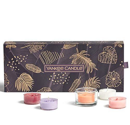 YANKEE CANDLE Vela, Cera, Varios, 10 Tea Lights + 1 Holder