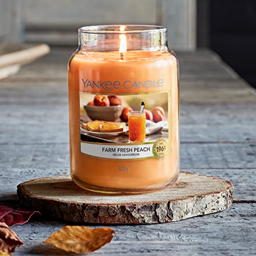 Yankee Candle Vela de durazno fresco de granja, grande