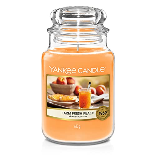 Yankee Candle Vela de durazno fresco de granja, grande