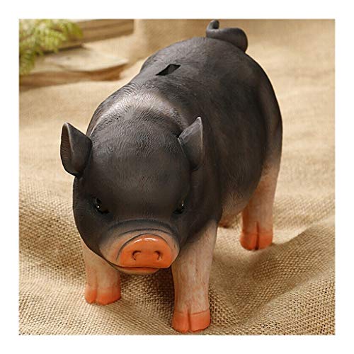 YAOLUU Huchas Originales Hucha Simulación Resina Cerdo Hucha Craft Ahorro Linda Pot Banco de Moneda for los niños cumpleaños de los niños Regalos Divertidos (Color : C)