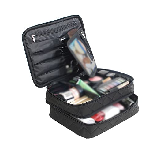 YAOYA Bolso de Cosméticos Bolsa De Cosmética MS Gran Capacidad Doble Capa Maquillaje Bolsas Organizador Viaje Estetician Multifuncional Capacidad Grande Caja Cosmética (Color : Pink)