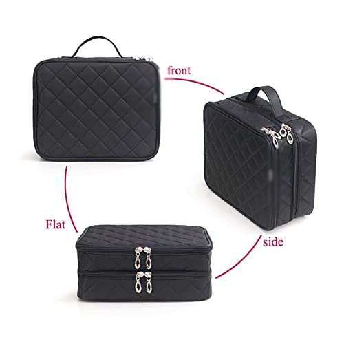 YAOYA Bolso de Cosméticos Bolsa De Cosmética MS Gran Capacidad Doble Capa Maquillaje Bolsas Organizador Viaje Estetician Multifuncional Capacidad Grande Caja Cosmética (Color : Pink)