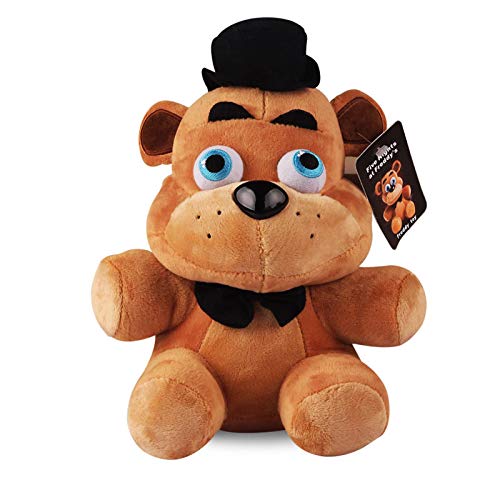 Yasdf 2 Unids / Lote FNAF Freddy Fazbear Bear & Fox Foxy Plush Toys 25Cm, Freddy Bear & Foxy Plush Five Nights At Freddy'S Stuffed Toys Doll para Niños