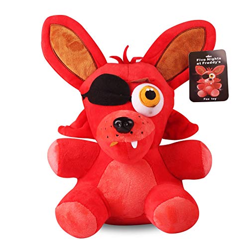 Yasdf 2 Unids / Lote FNAF Freddy Fazbear Bear & Fox Foxy Plush Toys 25Cm, Freddy Bear & Foxy Plush Five Nights At Freddy'S Stuffed Toys Doll para Niños