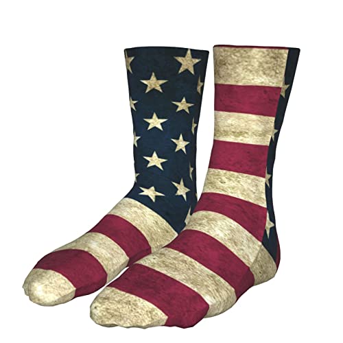 yazs Calcetines de moda Novedad Casual Crew Calcetines - Clásico USA American Flag