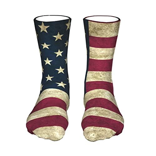 yazs Calcetines de moda Novedad Casual Crew Calcetines - Clásico USA American Flag