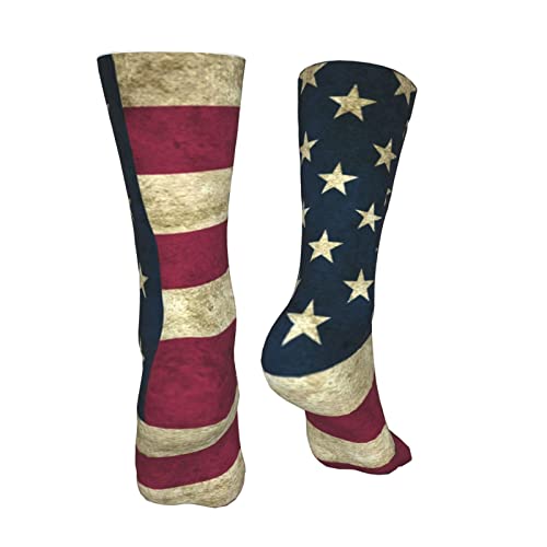 yazs Calcetines de moda Novedad Casual Crew Calcetines - Clásico USA American Flag