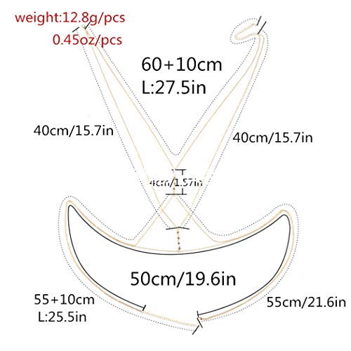 Yean Sexy Body Crossover Cadena Belly Bikini Cintura Playa Arnés Collar para mujeres y niñas