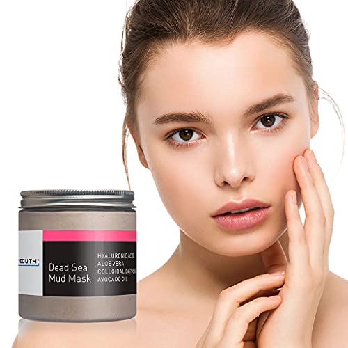 YEOUTH Mascarilla de barro del Mar Muerto con ácido hialurónico, aloe y aguacate, rejuvenece 8 oz