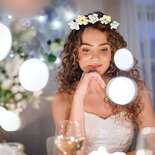 YHZMY 3 Piezas Diadema de boda floral, Corona De Flores,Corona Flores Novia, Flor Hecha a Mano Diadema, Guirnalda Floral Diademas, Mujer o Niñas, para Boda Playa Fiesta de Cumpleaños Guirnalda Floral