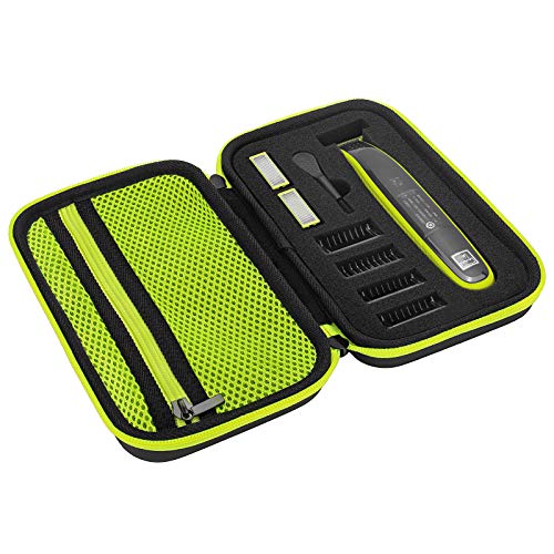 Yinke Estuche Funda para Philips One Blade QP2530/30, QP2520/30, QP2630/30, QP2520/65, EVA Caja Cubrir Rígida con Bolsa Deesponja Almacenamiento para One Blade Caso Bolso