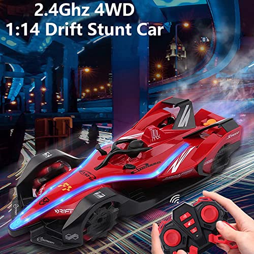 YLPCK Escala 1:14 eléctrica RC Stunt Car 4WD Rock Crawler Drift Mist Spray Coche Control Remoto Juguetes Máquina En Radio Control