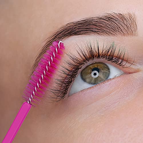 YngFfb Cepillos De Pestañas Desechables, 200 PCS Rimel Cepillos, Kits De Herramientas De Pincel De Maquillaje Cosmético Con Aplicador De Cejas y Pestañas Multicolores