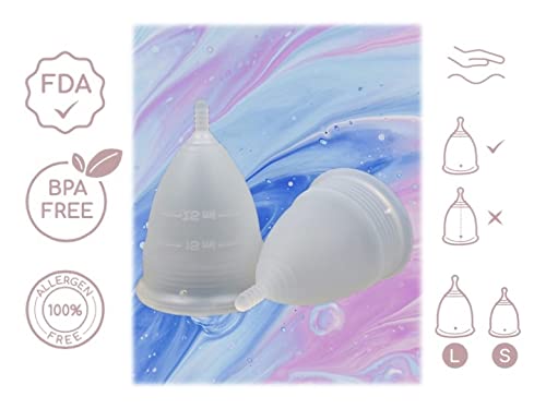 Yolo Care Yourself Cupee individual copa menstrual reutilizable sin colorantes, silicona médica hipoalergénica BPA Free Disponible en talla L